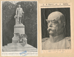 Das am 3 Juli zu enthüllende Bismarck-Denkmal in Karlsruhe, modelliert von Prof. Karl Moest ; Bismarck, von Profeffor Adolf von Donndorf in Stuttgart.