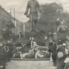 Das am 30 August enthüllte Bismarck-Denkmal in Dresden, modelliert von Robert Diez.