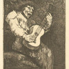Aveugle assis, chantant