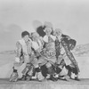 The Marx brothers: Groucho, Harpo, Chico and Zeppo in "Animal crackers" (1928), (dressed as mushketeers). Costumes by Mabel Johnston. Set by Raymond Sovey.