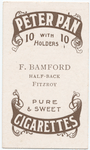 F. Bamford, half-back (FFC) [Fitzroy Football Club].