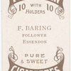 F. Baring, follower (EFC) [Essendon Football Club].
