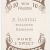 F. Baring, follower (EFC) [Essendon Football Club].