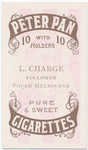 L. Charge, follower (SMFC) [South Melbourne Football Club].