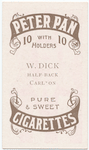 W. Dick, half-back (CFC) [Carlton Football Club].