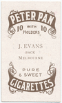 J. Evans, back (MFC) [Melbourne Football Club].