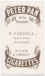 E. Farrell, half-back (RFC) [Richmond Football Club].