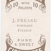 J. Freake, forward (FFC) [Fitzroy Football Club].