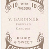V. Gardiner, forward (CFC) [Carlton Football Club].