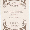 D. Gillespie, back (CFC) [Carlton Football Club].