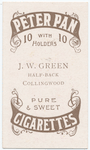 J.W. Green, half-back (CFC) [Collingwood Football Club].