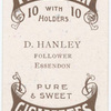 D. Hanley, follower (EFC) [Essendon Football Club].