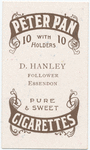D. Hanley, follower (EFC) [Essendon Football Club].