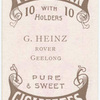 G. Heinz, rover (GFC) [Geelong Football Club].