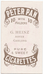 G. Heinz, rover (GFC) [Geelong Football Club].