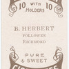 B. Herbert, follower (RFC) [Richmond Football Club].