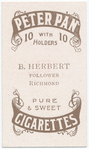 B. Herbert, follower (RFC) [Richmond Football Club].