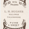 L.H. Hughes, follower (CFC) [Collingwood Football Club].