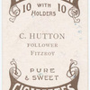 C. Hutton, follower (FFC) [Fitzroy Football Club].