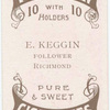 E. Keggin, follower (RFC) [Richmond Football Club].