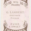 G. Lambert, half-back (FFC) [Fitzroy Football Club].