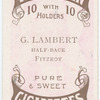 G. Lambert, half-back (FFC) [Fitzroy Football Club].