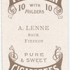 A. Lenne, back (FFC) [Fitzroy Football Club].