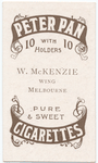 W. McKenzie, wing (MFC) [Melbourne Football Club].