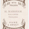 H. Marshan, follower (GFC) [Geelong Football Club].