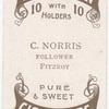 C. Norris, follower (FFC) [Fitzroy Football Club].