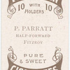 P. Parratt, hafl-forward (FFC) [Fitzroy Football Club].