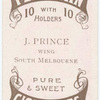 J. Prince, wing (SMFC) [South Melbourne Football Club].