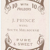 J. Prince, wing (SMFC) [South Melbourne Football Club].