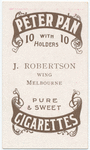 J. Robertson, wing (MFC) [Melbourne Football Club].