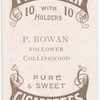 P. Rowan, follower (CFC) [Collingwood Football Club].