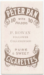 P. Rowan, follower (CFC) [Collingwood Football Club].