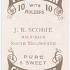 J.R. Scobie, half-back (SMFC) [South Melbourne Football Club].