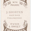 J. Shortan, half-forward (CFC) [Collingwood Football Club].