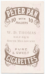 W.D. Thomas, hafl-back (SMFC) [South Melbourne Football Club].