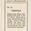 Textile. Trainer J. O'Dwyer.