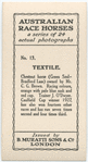Textile. Trainer J. O'Dwyer.