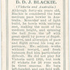 D.D.J. Blackie (Victoria & Australia).