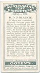 D.D.J. Blackie (Victoria & Australia).