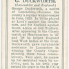 George Duckworth (Lancashire & England).