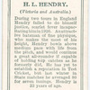 H.L. Hendry (Victoria & Australia).
