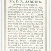 Mr. D.R. Jardine (Surray & England).