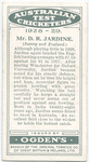 Mr. D.R. Jardine (Surray & England).