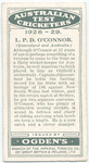 L. O'Connor (Queensland & Australia).