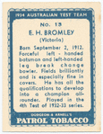 E.H. Bromley.