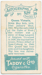 Queen Victoria.